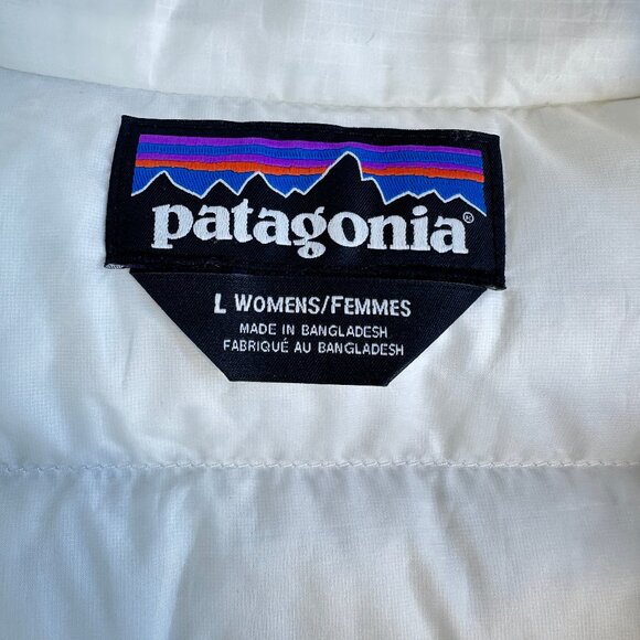 Patagonia Down Sweater Jacket Birch Winter White / Women LG / LIKE NEW! - Picture 3 of 14